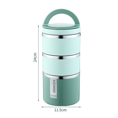 Commuters Students With Lid Portable Stainless Steel Insulation Lunch Box