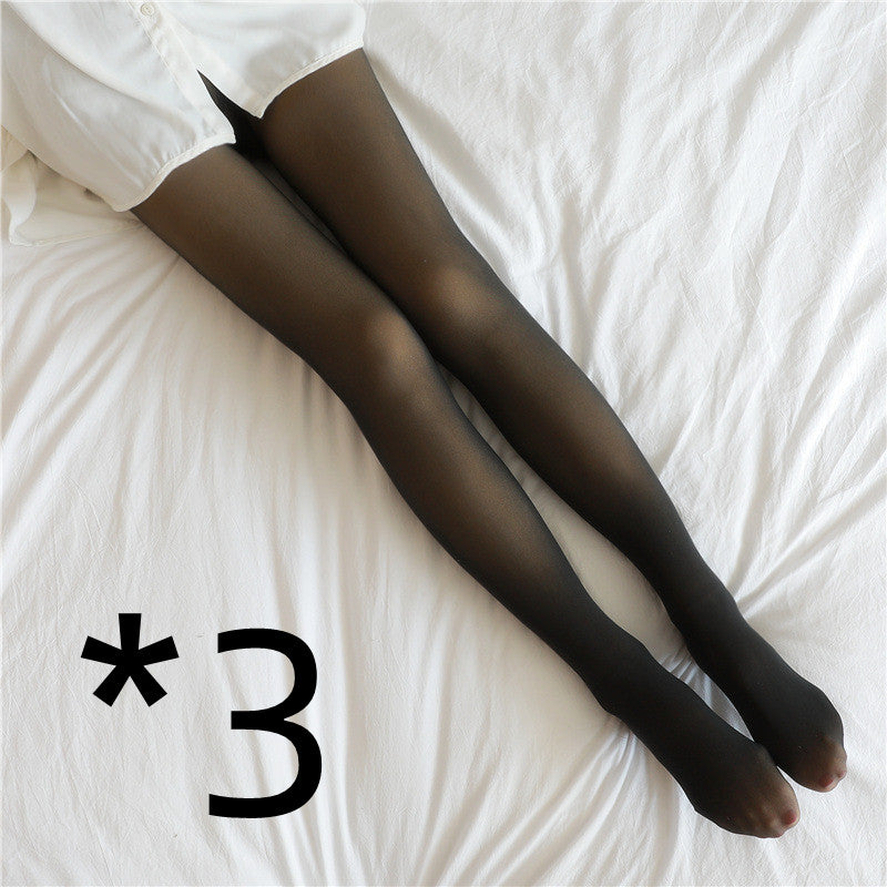 Women plus Size Leggings Winter Warm Fleece Pantyhose