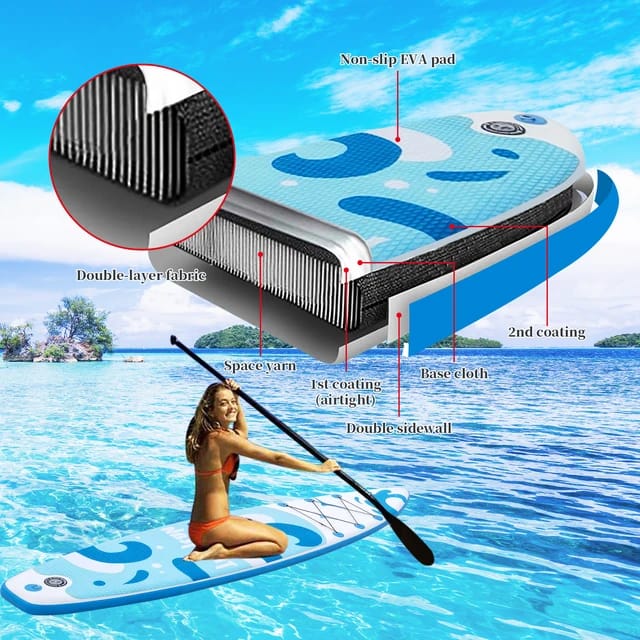 Customization Support Standup Paddle Board on Stock Adults Inflatable Durable Sup Surfing Board with accessories