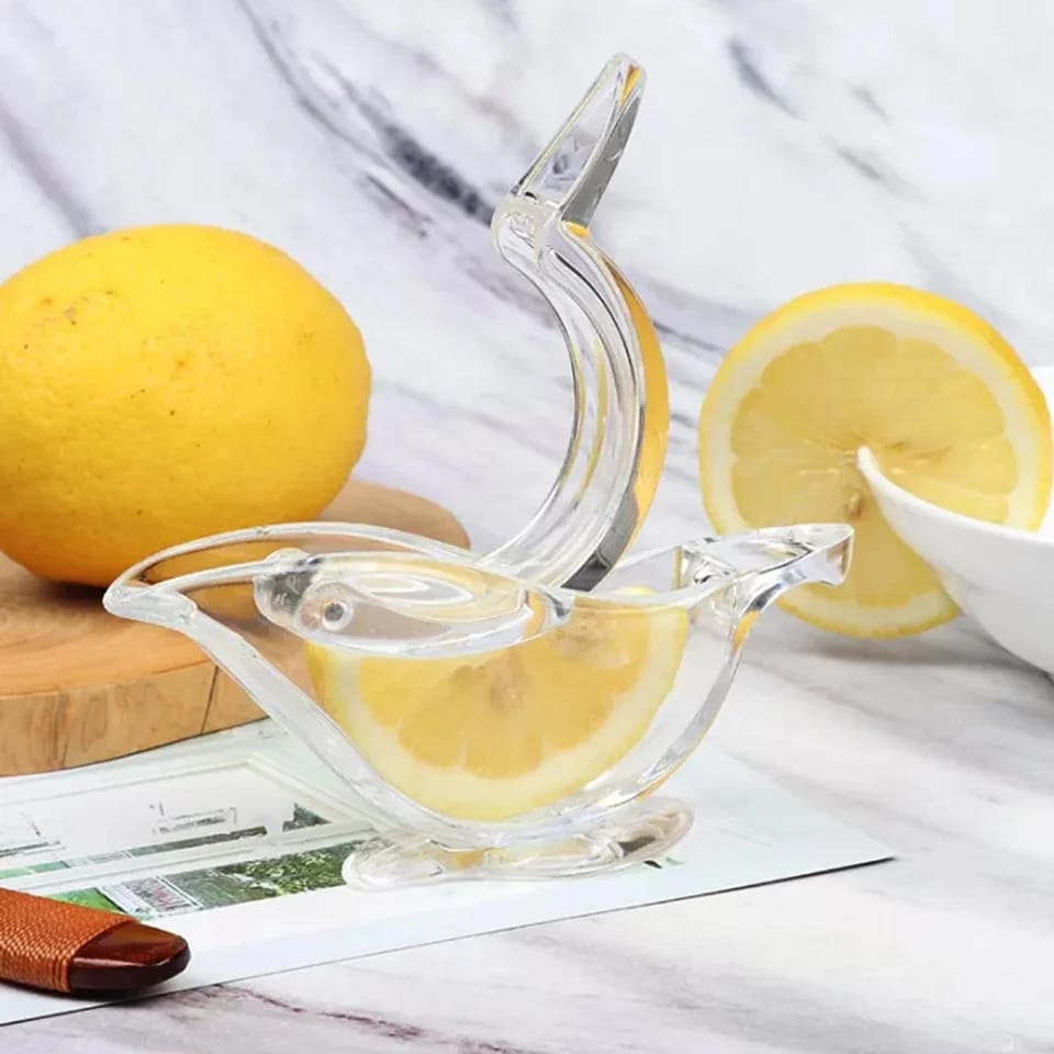 Manual Lemon Juicer Transparent Acrylic Elegance Bird Shape Lemon Slice Squeezer Kitchen Tools Gadgets