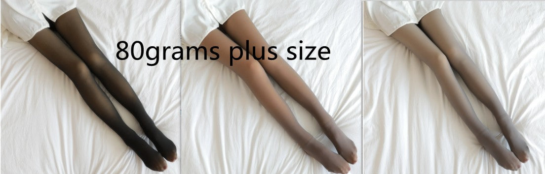 Women plus Size Leggings Winter Warm Fleece Pantyhose