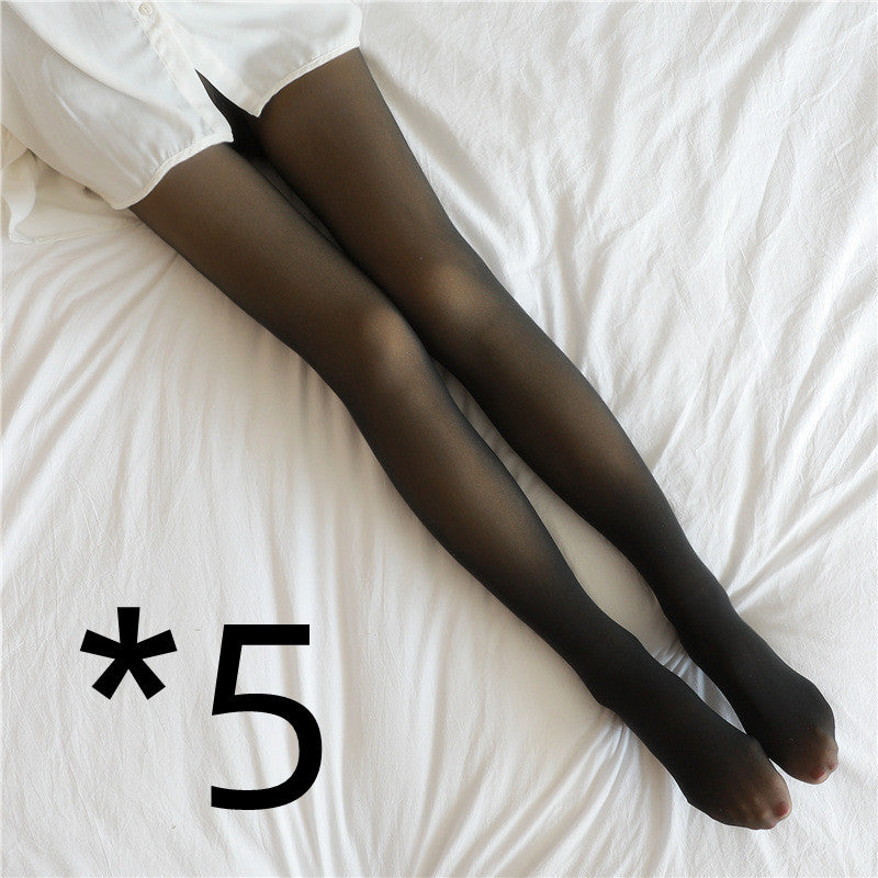 Women plus Size Leggings Winter Warm Fleece Pantyhose