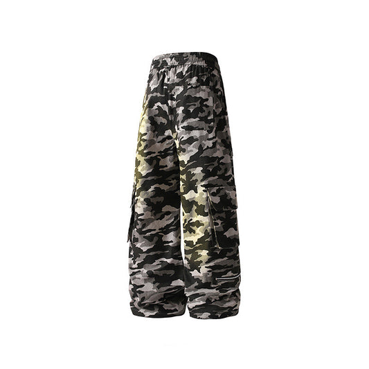 Retro Jungle Workwear Wide Leg Pants