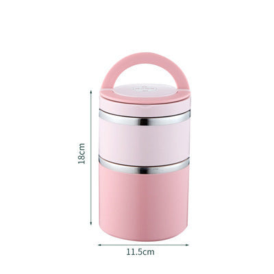 Commuters Students With Lid Portable Stainless Steel Insulation Lunch Box