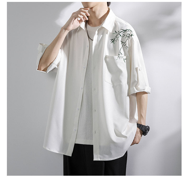 Men Fashion Casual Short-sleeved Shirt