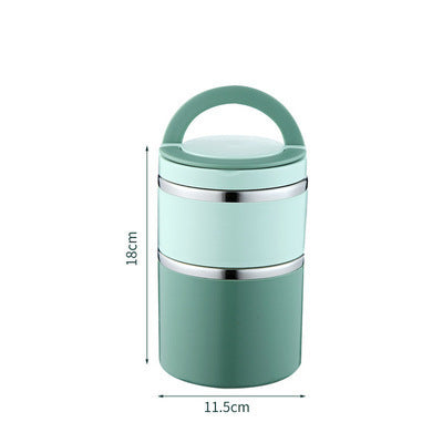 Commuters Students With Lid Portable Stainless Steel Insulation Lunch Box