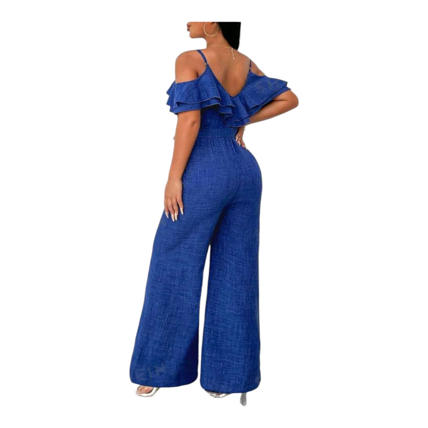 S-XL Fashion New Solid 0ff Shoulder Long Romper Jumpsuit Bodycon Bodysuit Overall Wide Legs