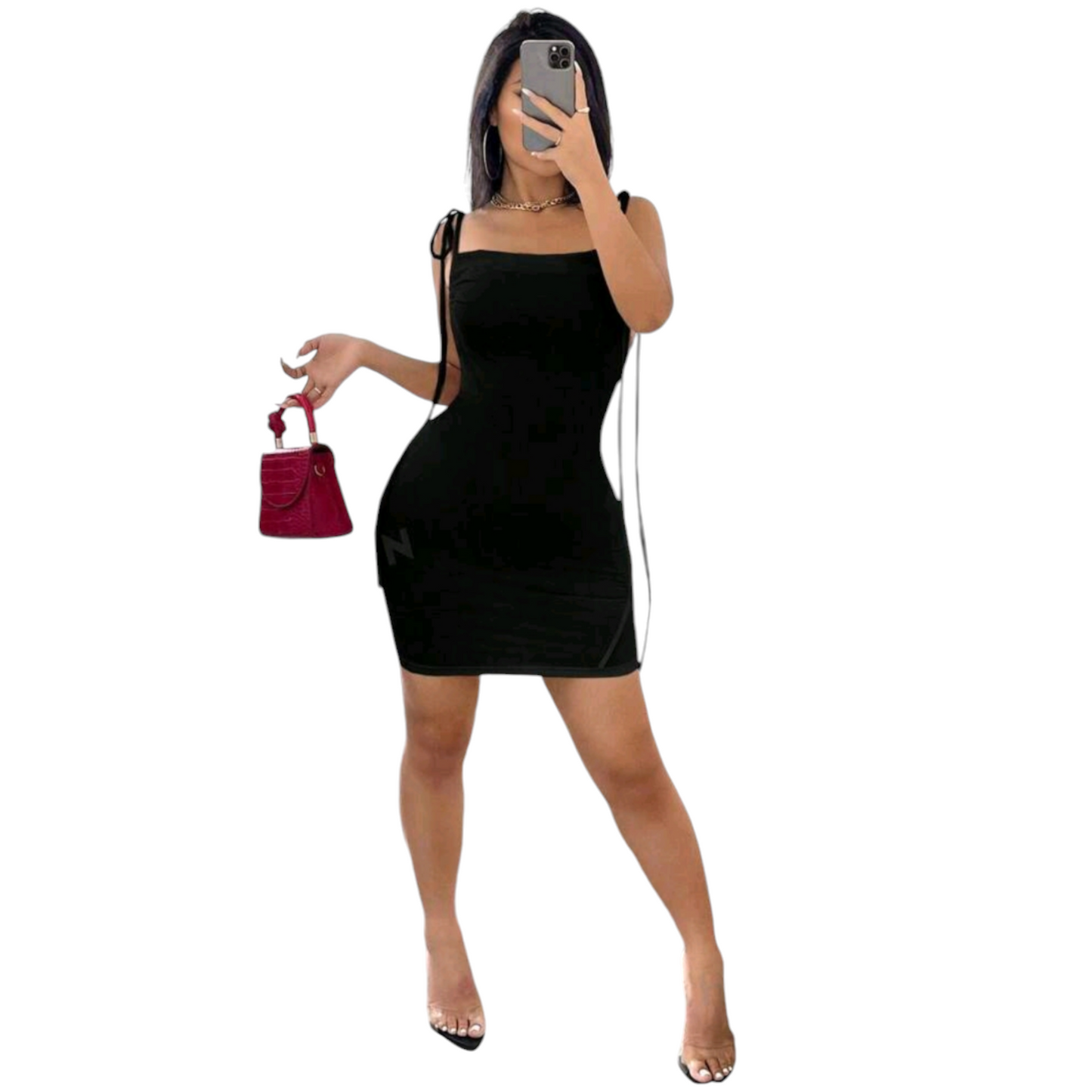 BAE Tie Shoulder Drawstring Backless Ruched