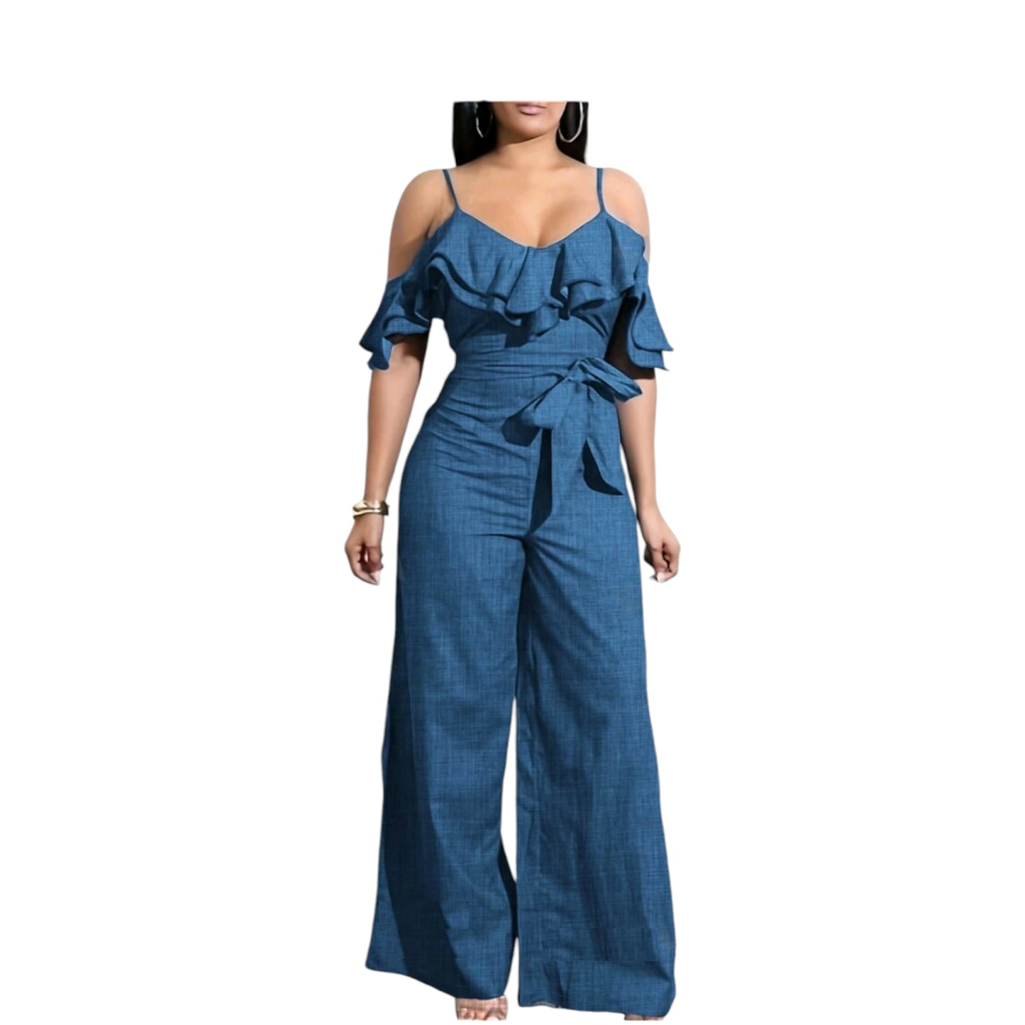 S-XL Fashion New Solid 0ff Shoulder Long Romper Jumpsuit Bodycon Bodysuit Overall Wide Legs