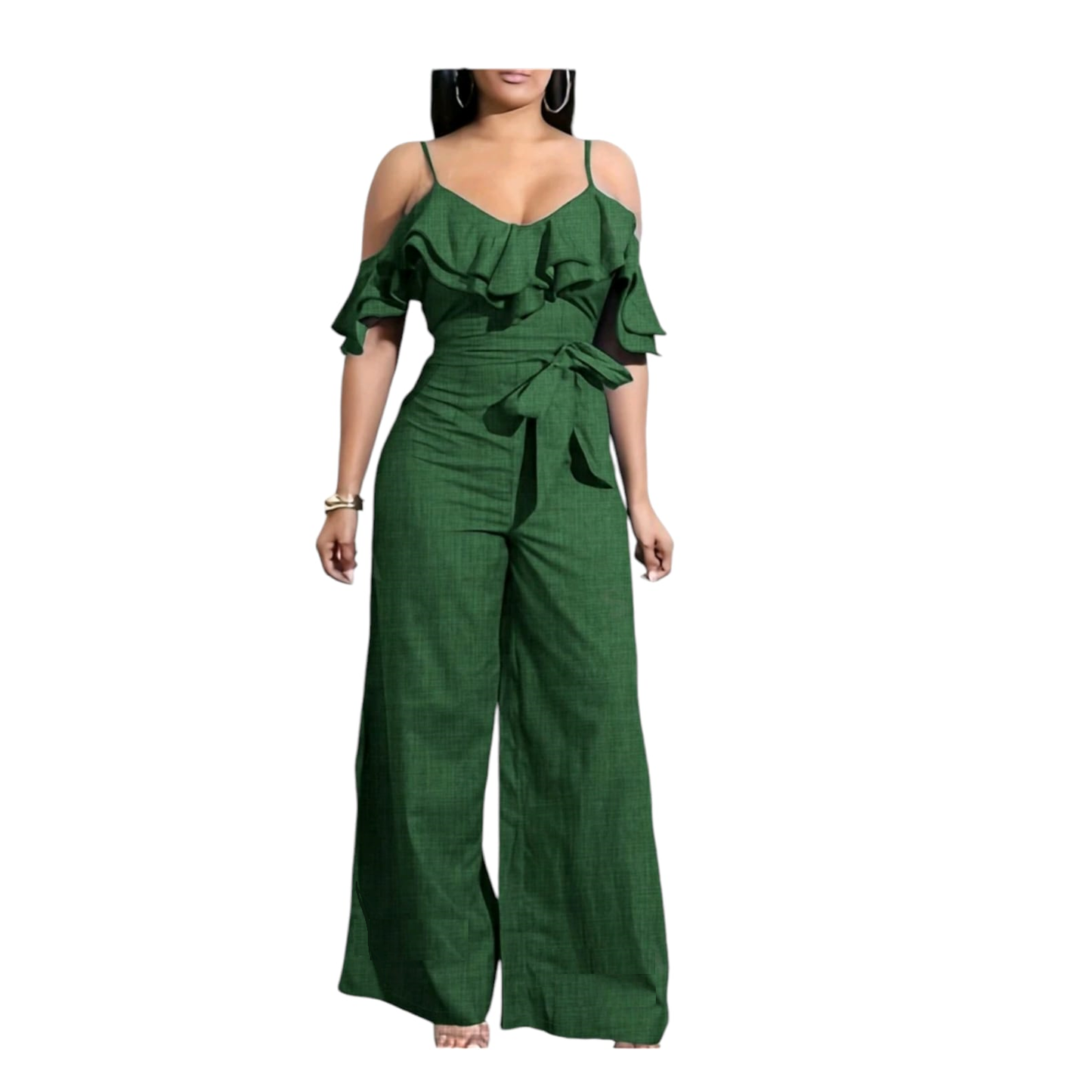 S-XL Fashion New Solid 0ff Shoulder Long Romper Jumpsuit Bodycon Bodysuit Overall Wide Legs