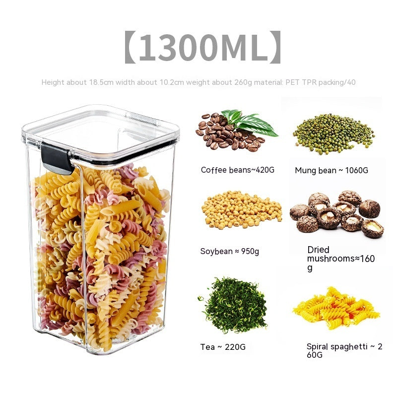 Food Grade Grains Sealed Plastic Cans Transparent Stackable Refrigerator Preservation Storage Box