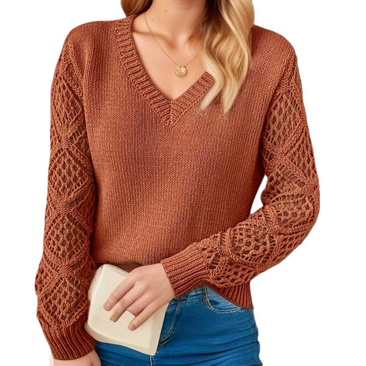 Hollow Knitted Sweater For Women